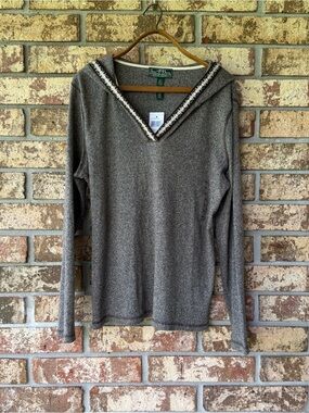 Lauren Ralph Lauren Active NWT Long Sleeve Hooded Top Size XL New Condition!